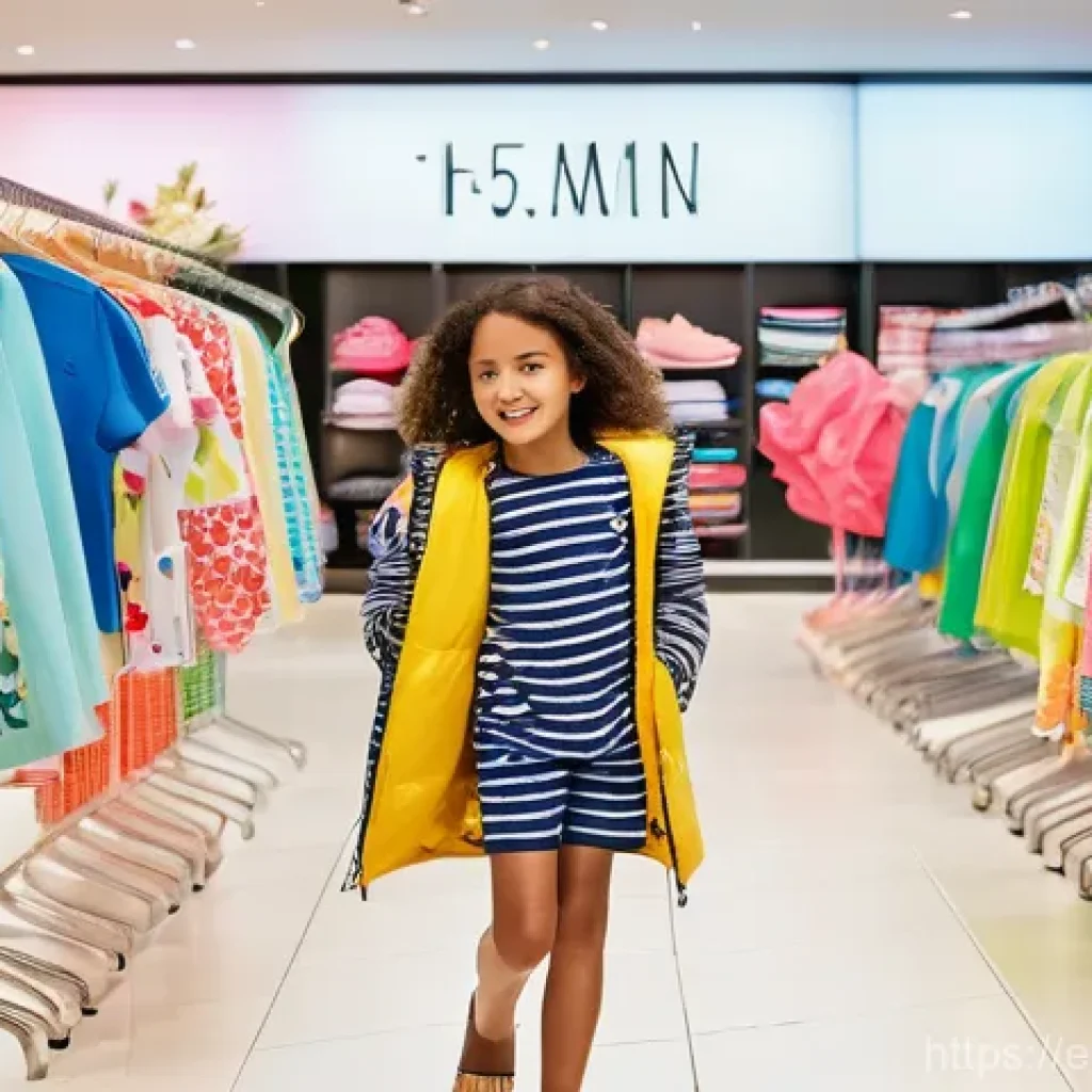 H M 키즈라인 세일 정보 - **Image Prompt 1: End-of-Season Clearance Strategic Shopping**
A wide shot of a brightly lit H&M...