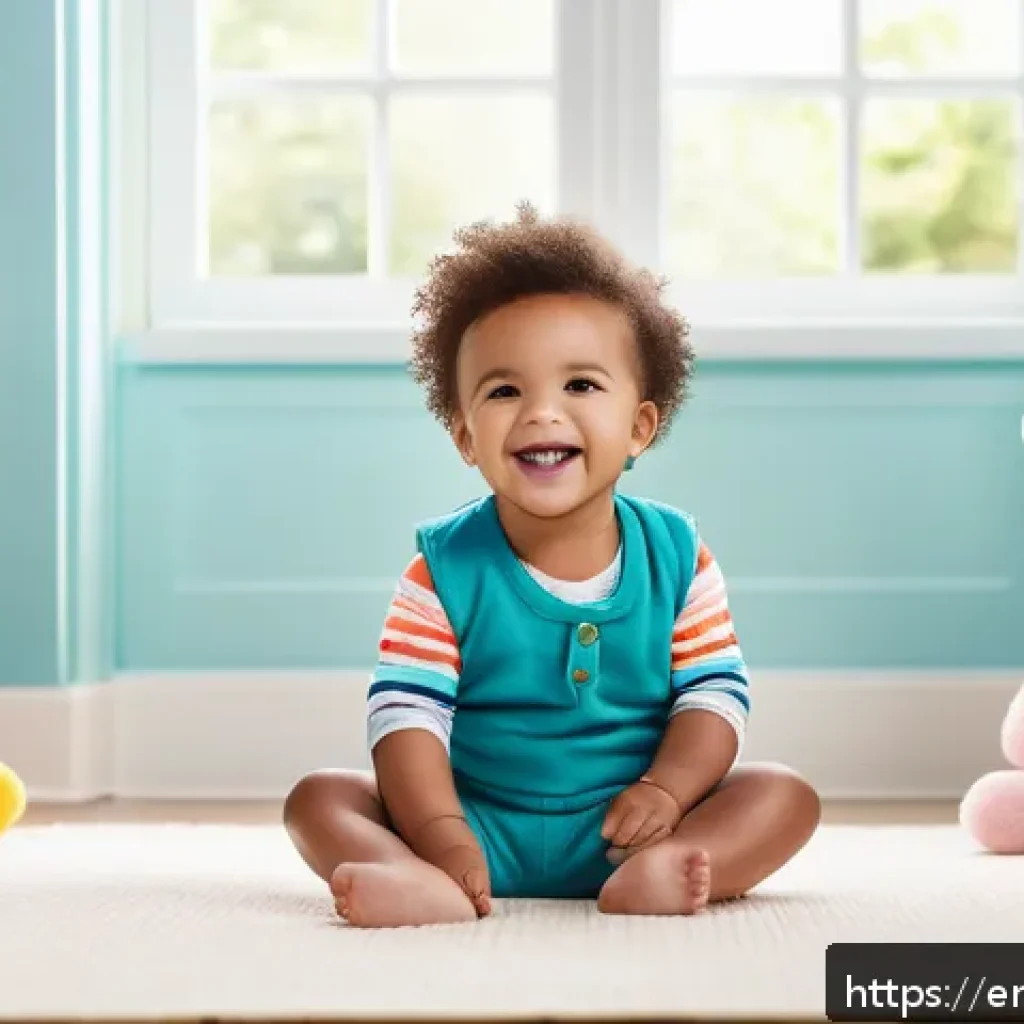 카터스와 지프키즈의 소재 차이 - A cheerful toddler wearing a soft, 100% cotton outfit from Carters, playing happily in a bright, sun...